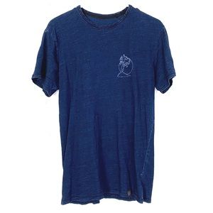 Rag & Bone Men’s Navy Palm Tree Cotton Tshirt
